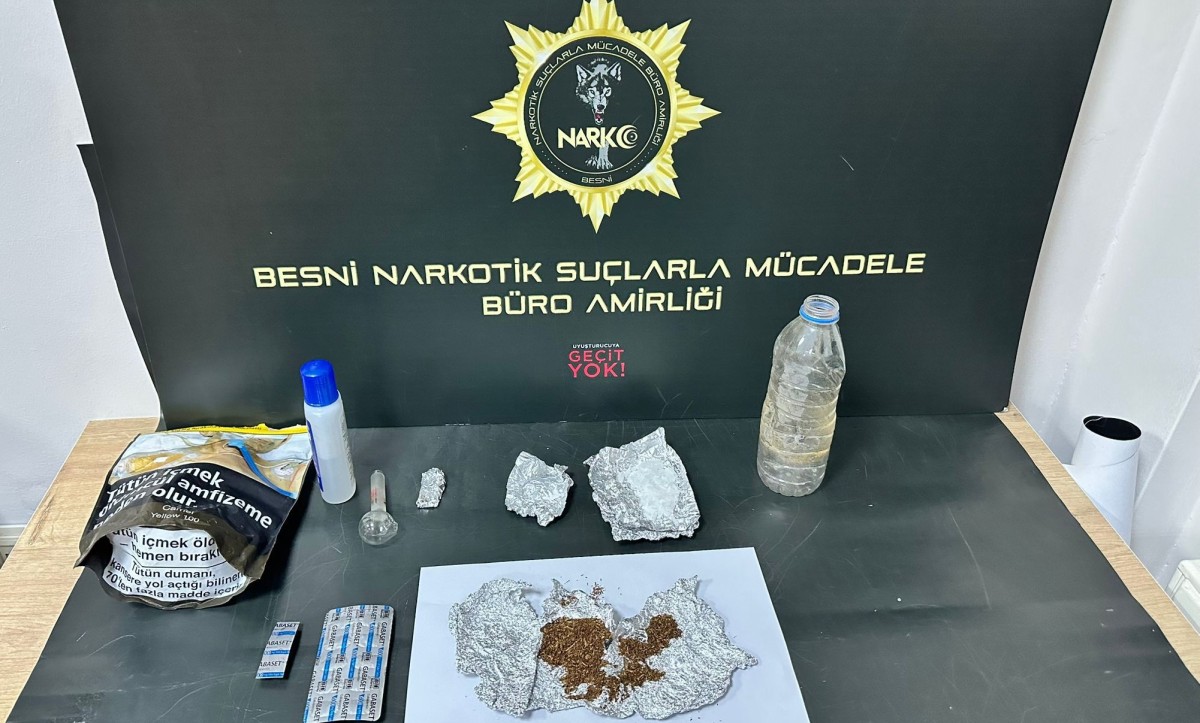 Besni’de uyuşturucu operasyonu