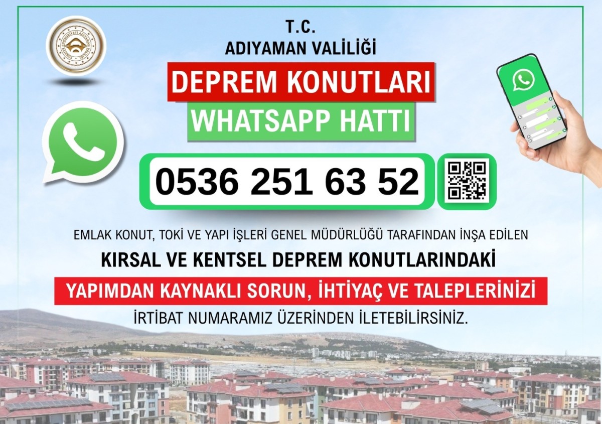  Deprem Konutları WhatsApp Hattı Hizmete Sunuldu 