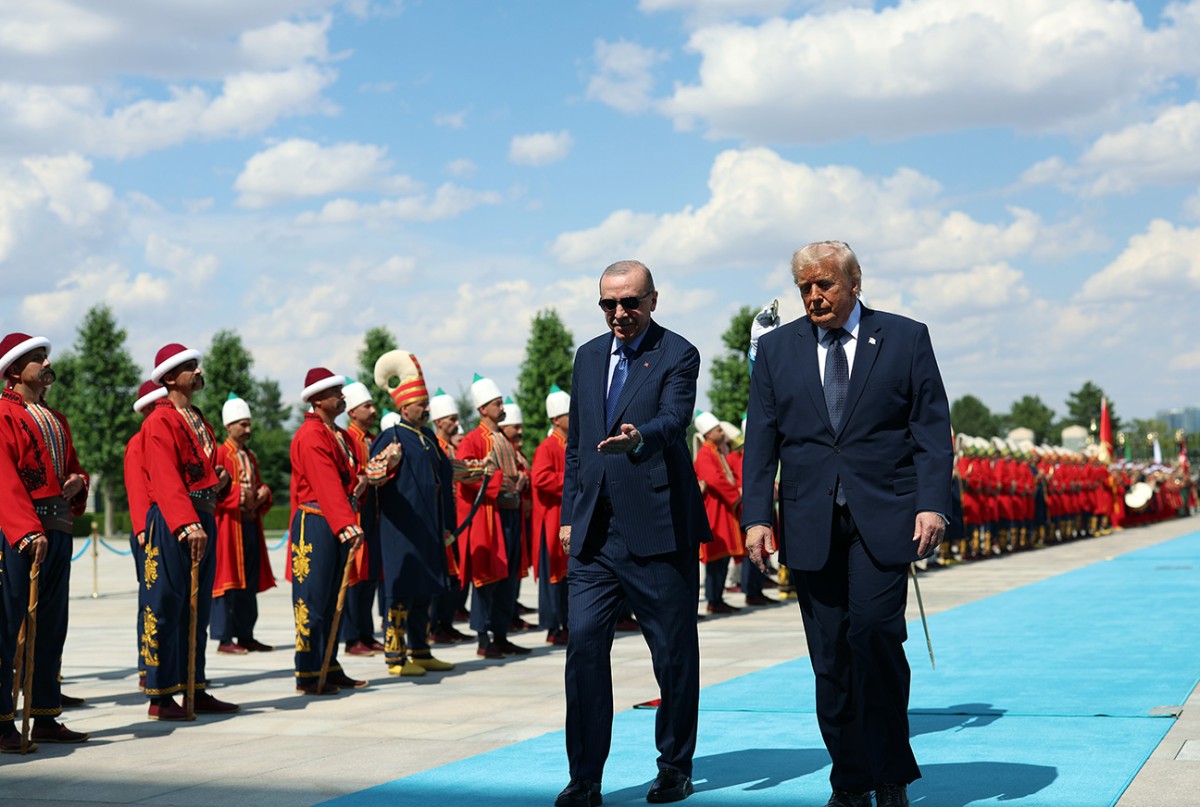 ABD Başkanı Trump Cumhurbaşkanlığı Külliyesinde