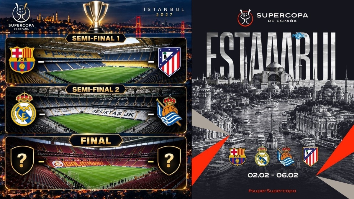 İspanya Süper Kupası İstanbul’da: Real Madrid, Barcelona, Atletico Madrid ve Real Sociedad geliyor